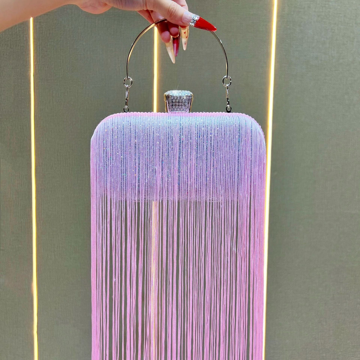 Fringe Detail Evening Clutch — product view 6