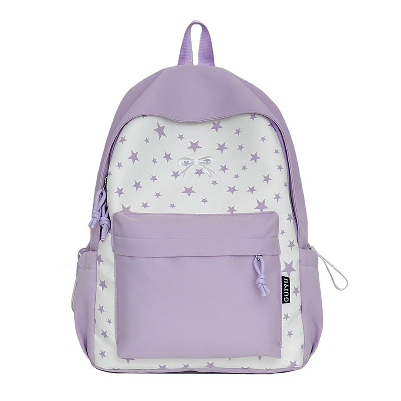 Cartoon-Themed Star-Patterned Backpack LoungeYard — product view 5