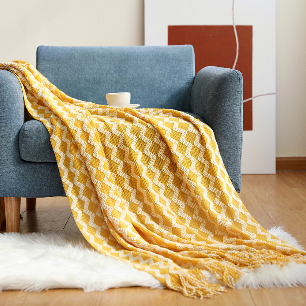 Cozy Textured Throw Blanket LoungeYard — product view 6