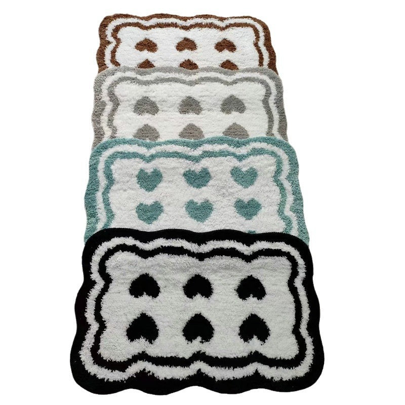 Decorative Heart Pattern Bath Mat — product view 1