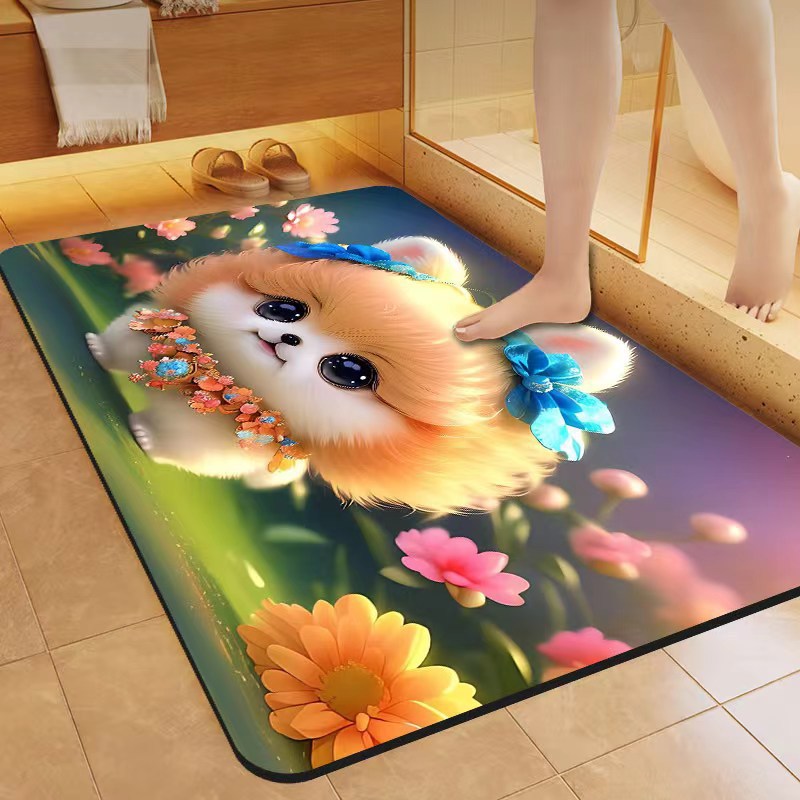 Cute Cat-Themed Bath Mat LoungeYard — product view 6