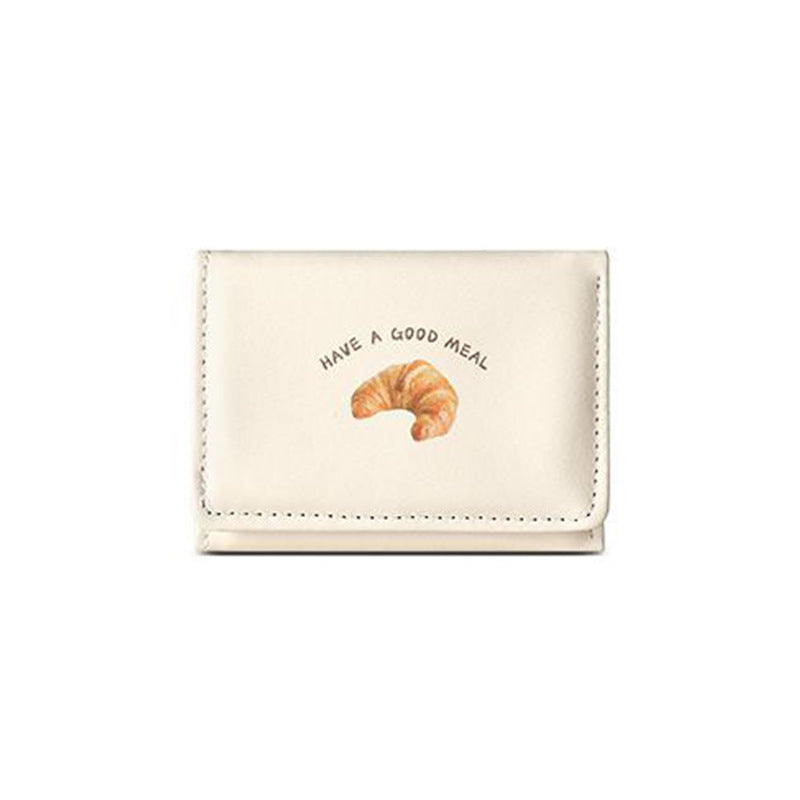 Croissant-Themed Leather Mini Wallet LoungeYard — product view 3
