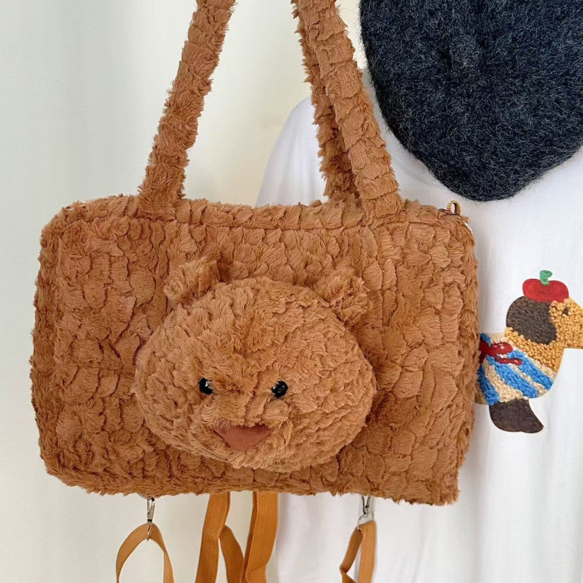 Cute Animal-Themed Plush Tote Bag — product view 2