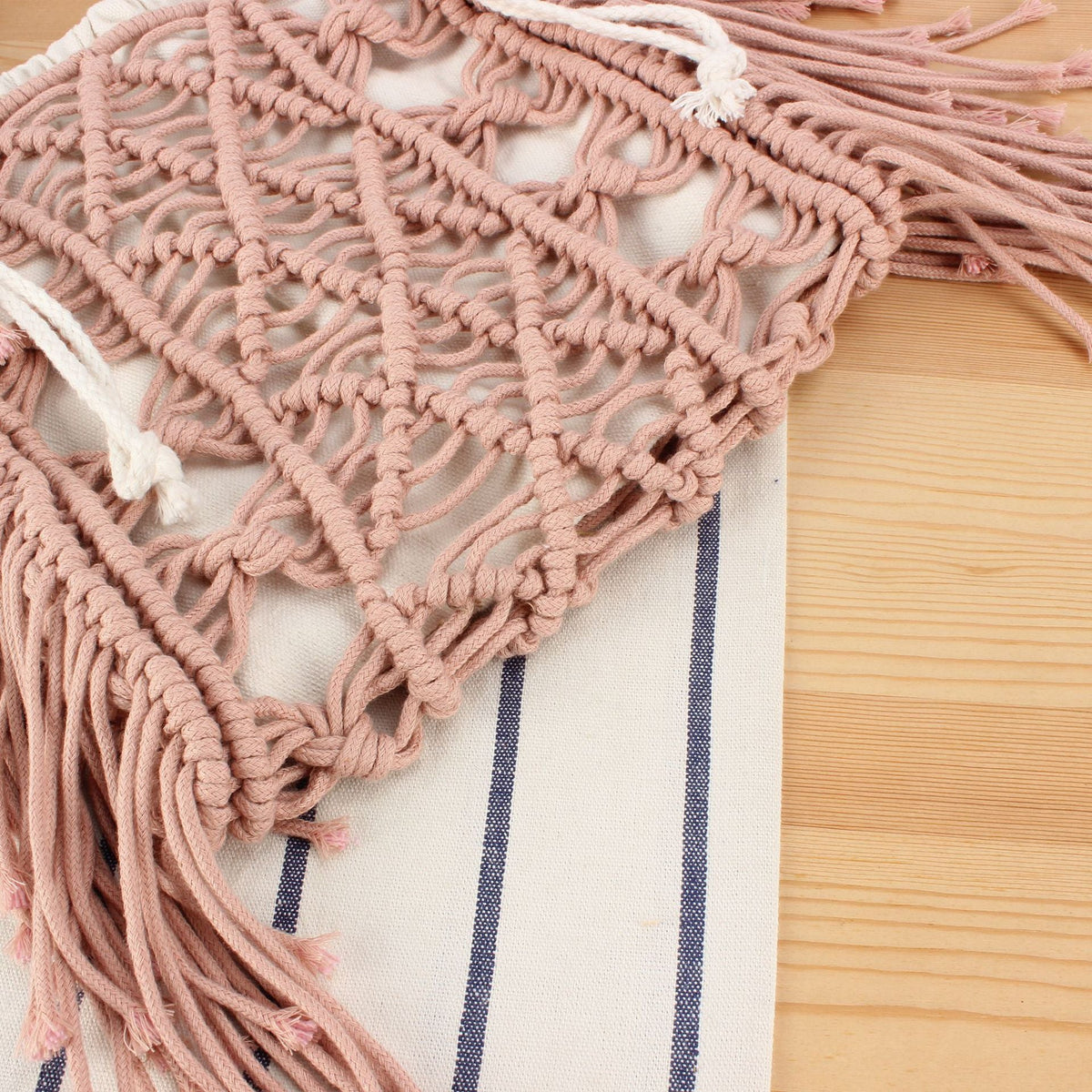 Creative Macrame Shoulder Bag with Fringe LoungeYard — product view 4