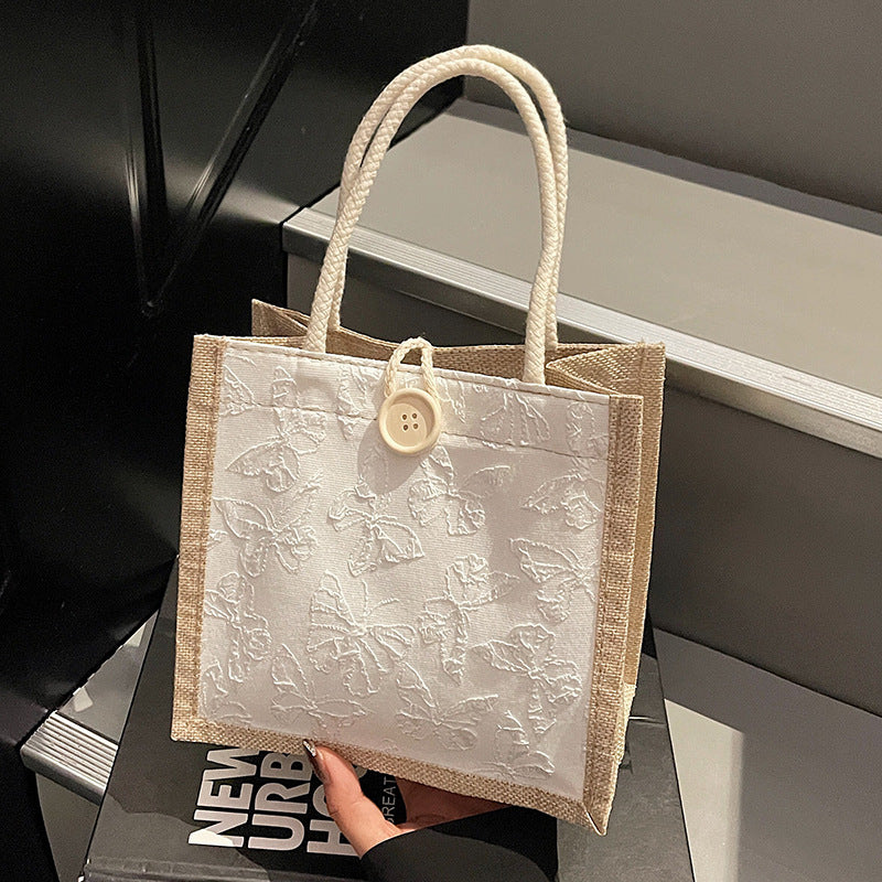 Butterfly Embroidered Fabric Tote — product view 7