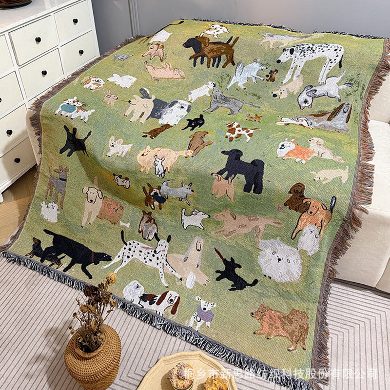 Artistic Leopard-Themed Tapestry Blanket — product view 7