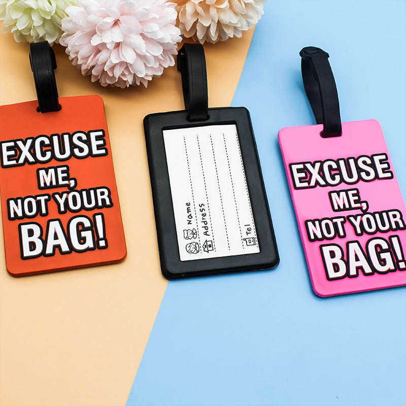 Unisex Luggage Tag with Funny Saying LoungeYard — product view 4