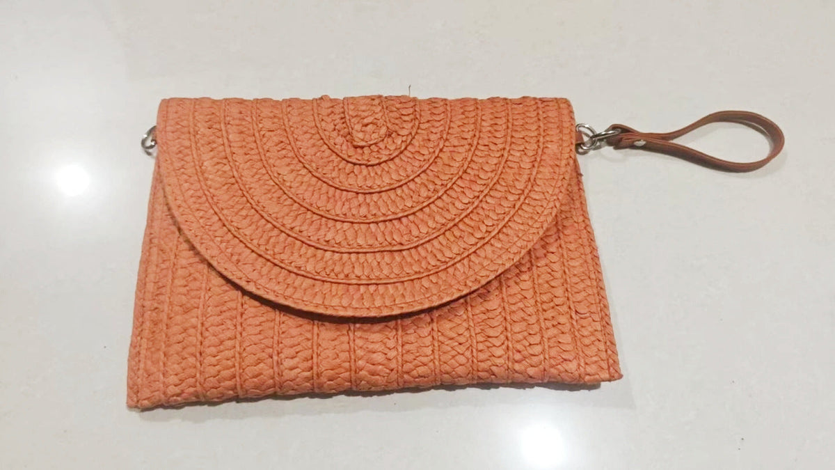 Woven Natural Material Crossbody Bag LoungeYard — product view 7