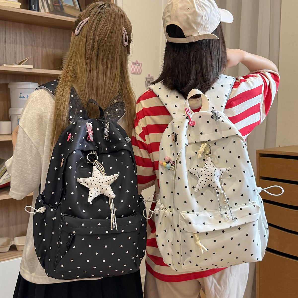 Polka Dot Lightweight Backpack LoungeYard — product view 3
