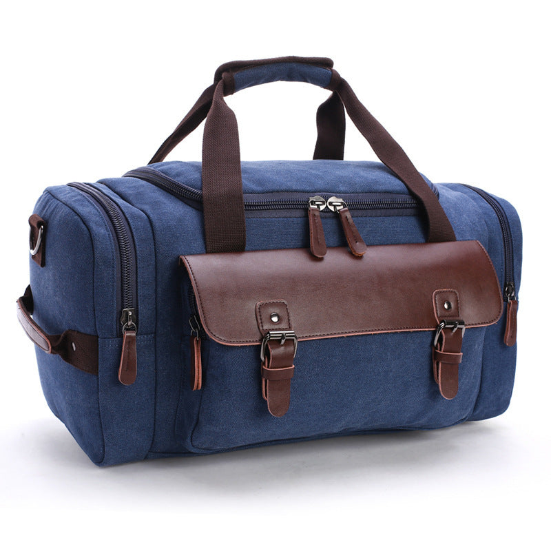 Spacious travel bag with high-quality leather trim LoungeYard — product view 7