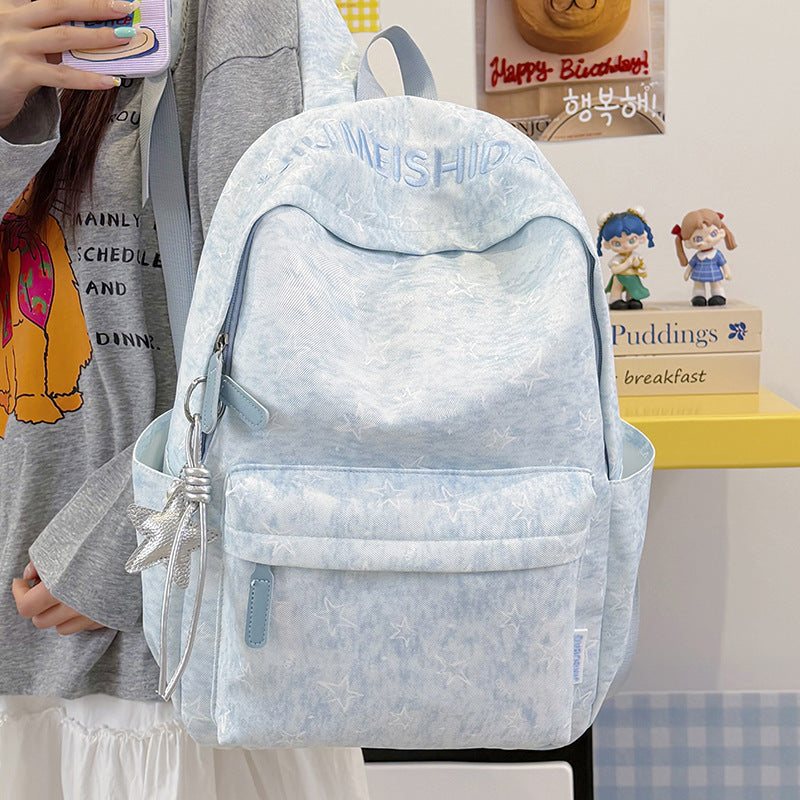 Playful Star-Embellished School Backpack LoungeYard 1791204675 — product view 1