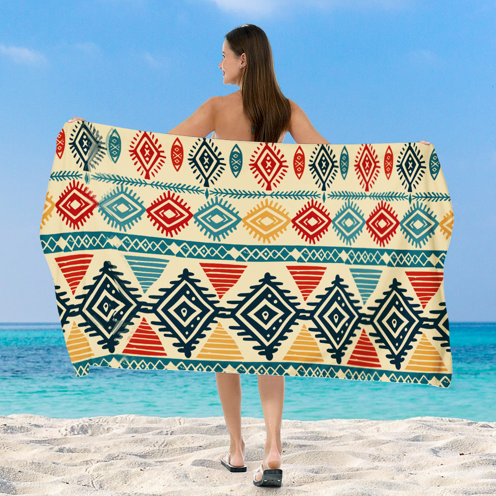 Beach towel with exclusive geometric pattern LoungeYard — product view 7