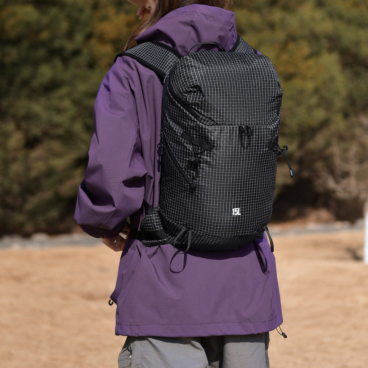 Outdoor backpack with versatile compartment system and comfort carrying system LoungeYard — product view 2