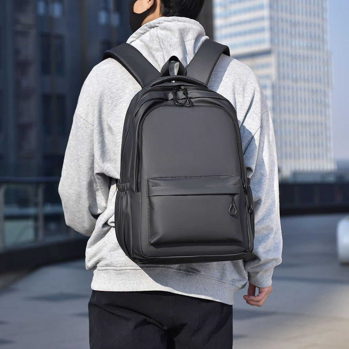 Classic Business Backpack with Ergonomic Design and Multiple Compartments LoungeYard — product view 3