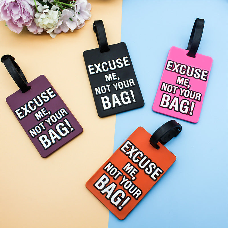 Unisex Luggage Tag with Funny Saying LoungeYard — product view 1