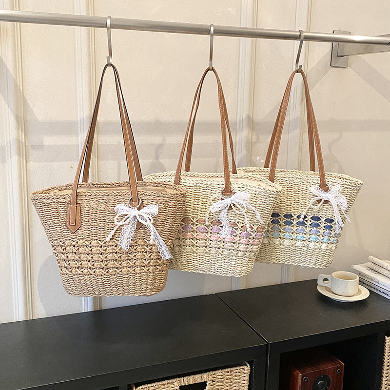 Woven Straw Tote — product view 2