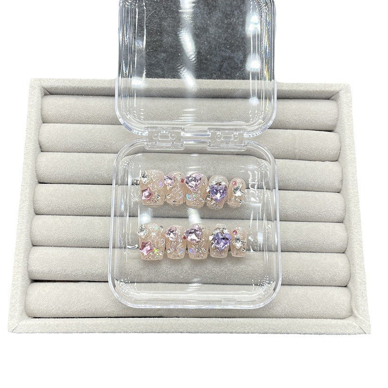 Decorative Rhinestone Press-On Nail Set — product view 4