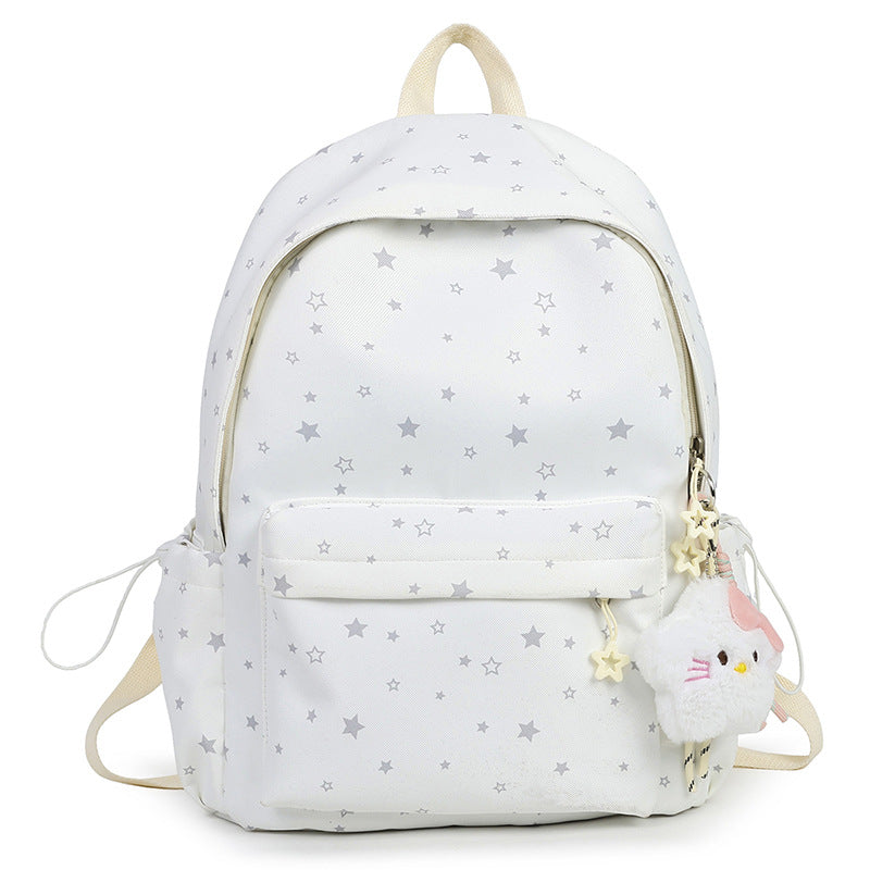Starry Patterned Plush Backpack LoungeYard — product view 6