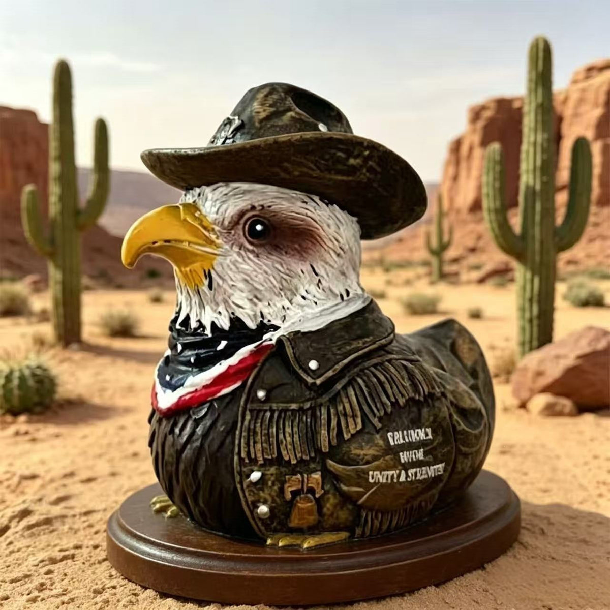 Patriotic Decorative Rubber Duck Statue Bowlift — product view 3