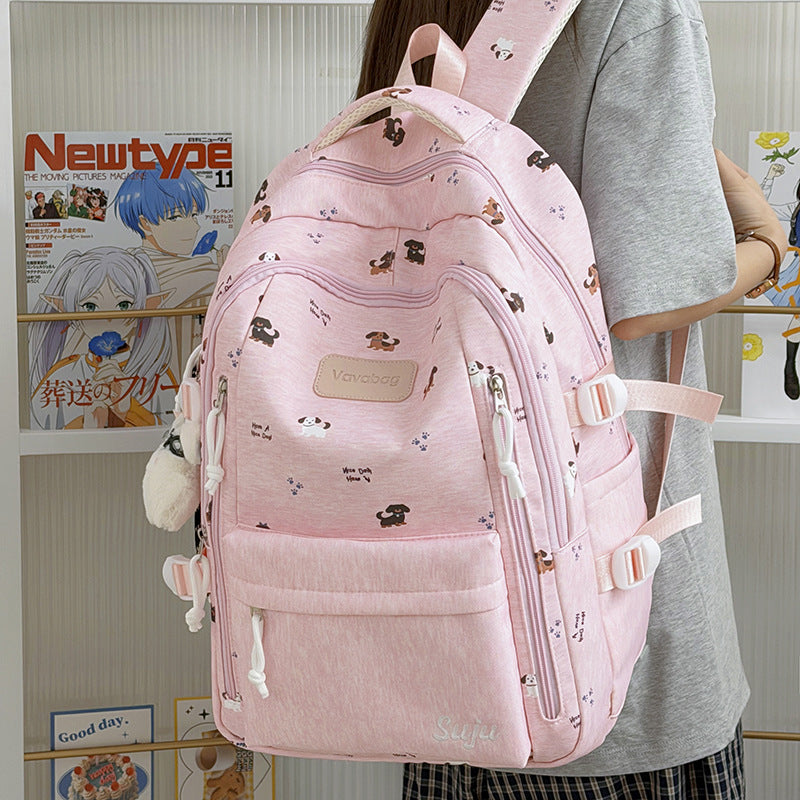 Playful Dog-Themed School Backpack LoungeYard — product view 2