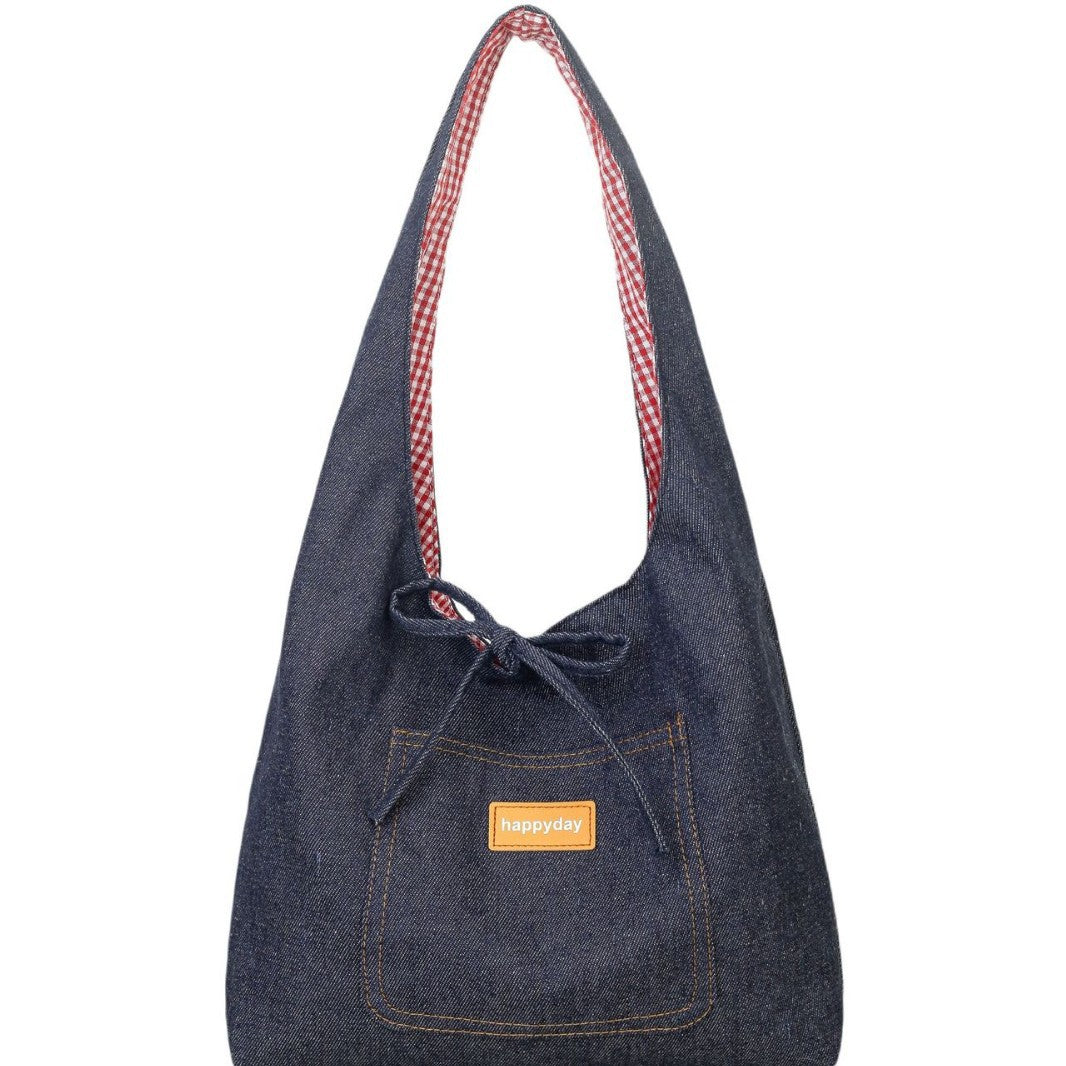 Trendy Denim Shoulder Bag LoungeYard — product view 5