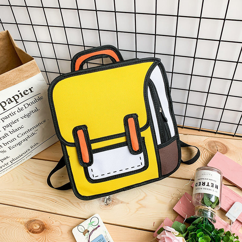 LoungeYard | Creative 2D Unisex Cartoon Backpack — product view 3