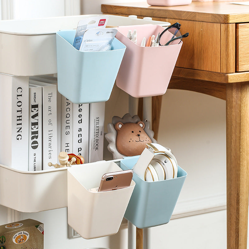 Multifunctional narrow organizer cup made of plastic for desk and bathroom — product view 3
