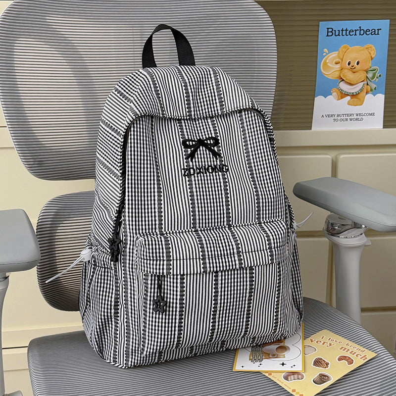 Adorable Striped Graphic Backpack LoungeYard — product view 7