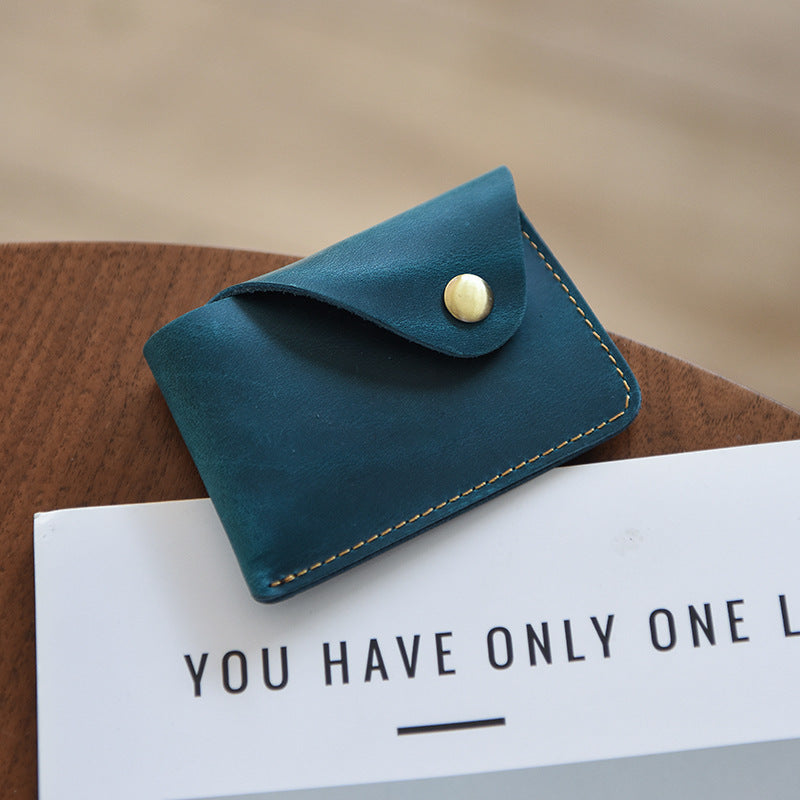 Premium Leather Buttoned Cardholder LoungeYard — product view 5