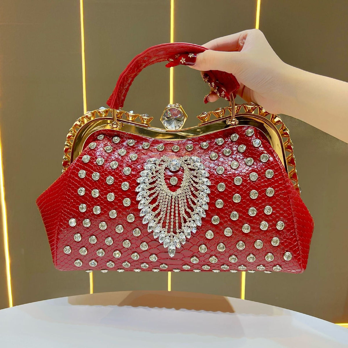 Luxurious Crystal-Embellished Evening Handbag — product view 7