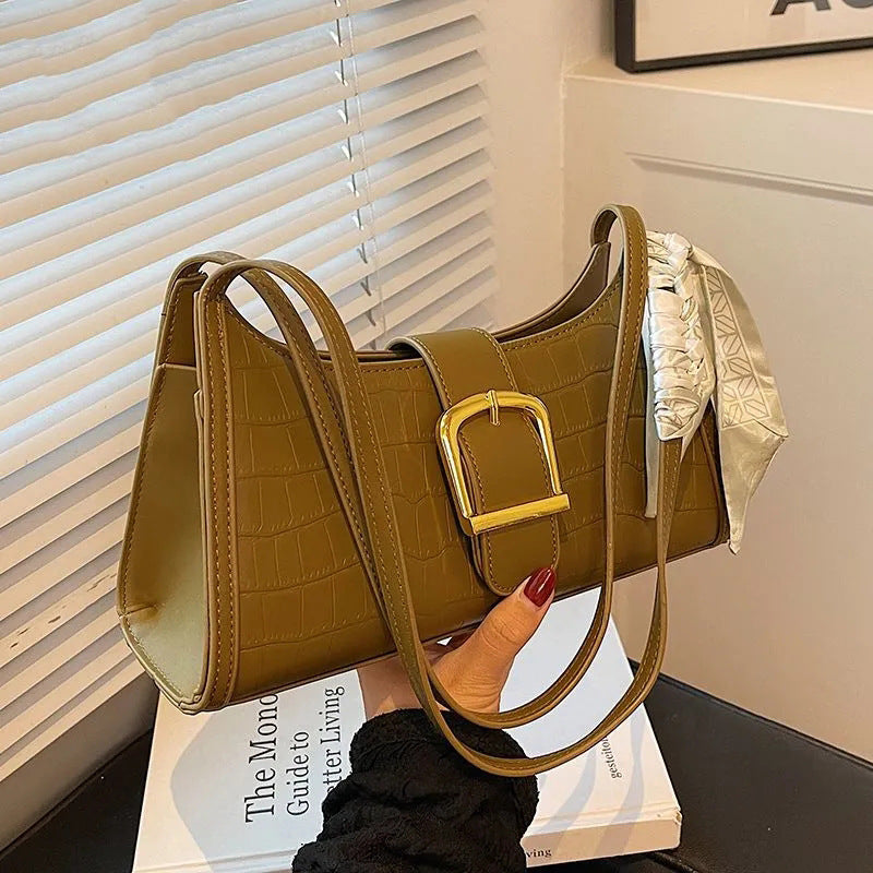 Crocodile-Embossed Mini Crossbody Handbag LoungeYard — product view 4