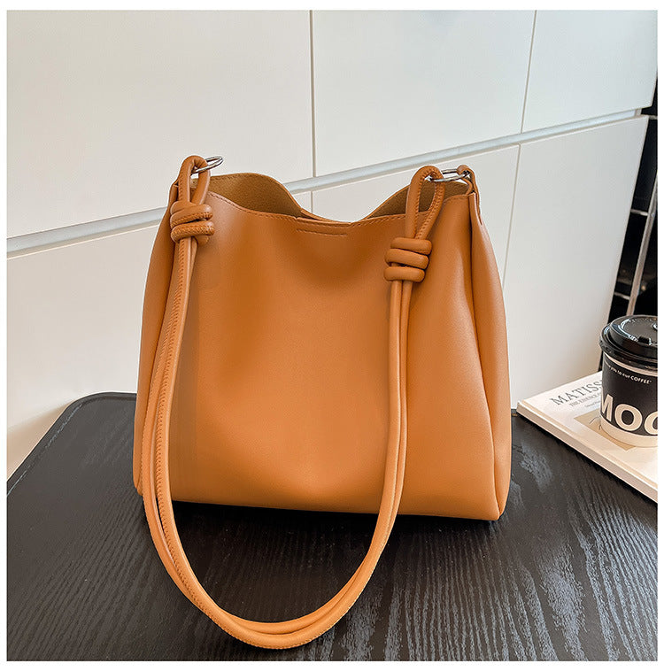 Minimalist Faux Leather Hobo Bag LoungeYard — product view 6
