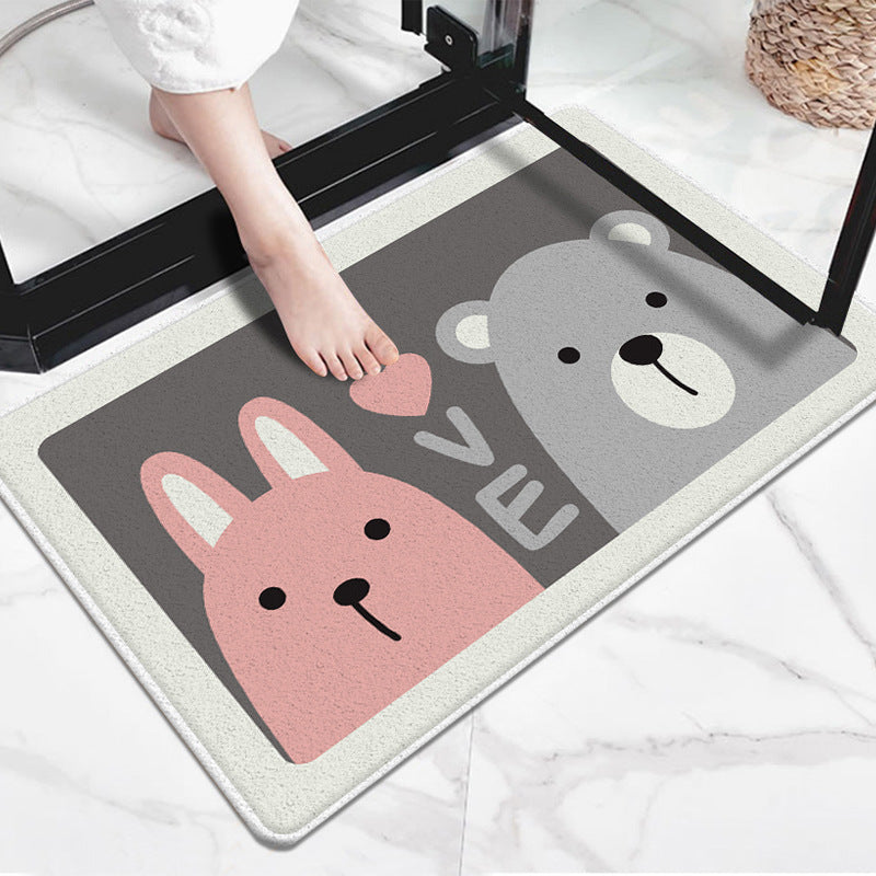 Cute Cartoon Dog-Themed Doormat Bowlift — product view 2
