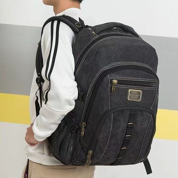 Multi-Functional Canvas Travel Backpack LoungeYard — product view 3
