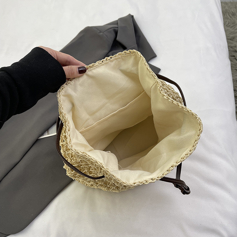 Handcrafted backpack bag with leather embellishments LoungeYard — product view 4