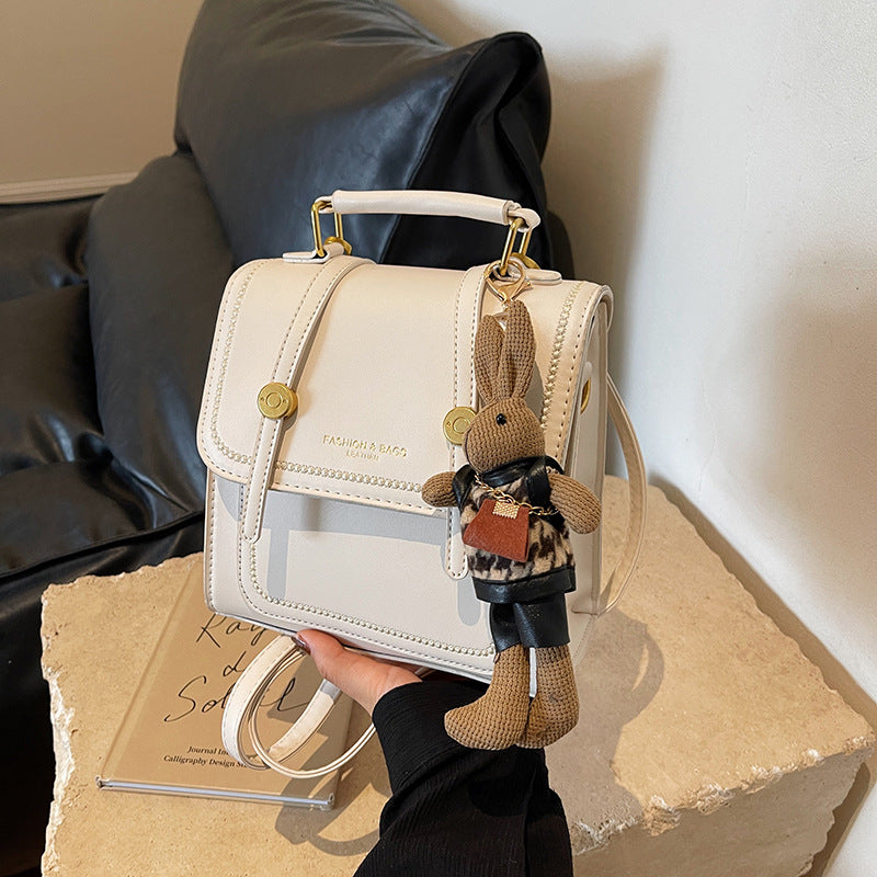 Vintage-Inspired Structured Satchel Bag LoungeYard — product view 7
