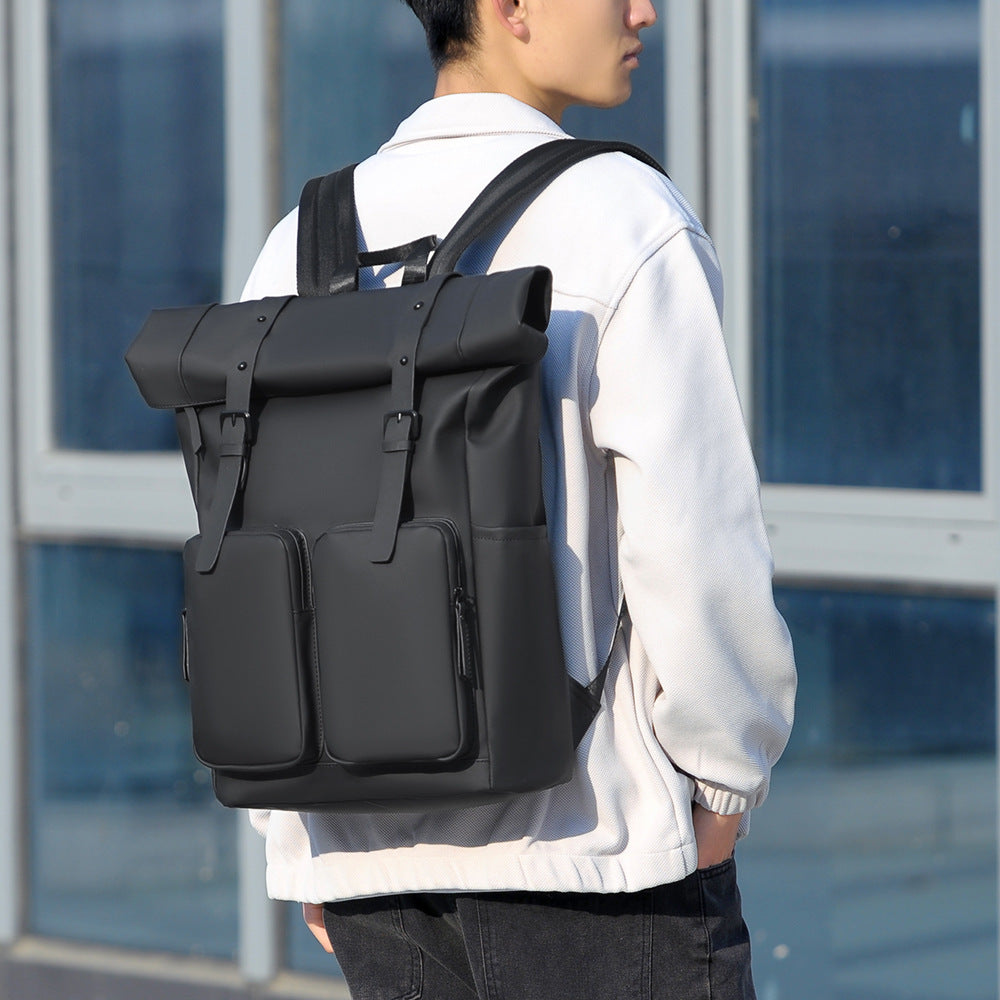 Roll-Top Waterproof Backpack LoungeYard — product view 2