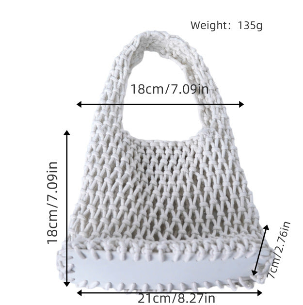 Macrame Tote Bag with Modern Design LoungeYard — product view 4