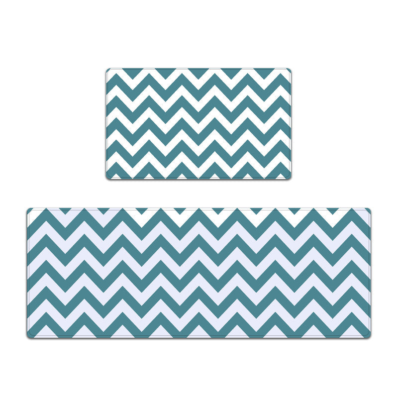 Modern Chevron Pattern Kitchen Mat Set Bowlift — product view 6