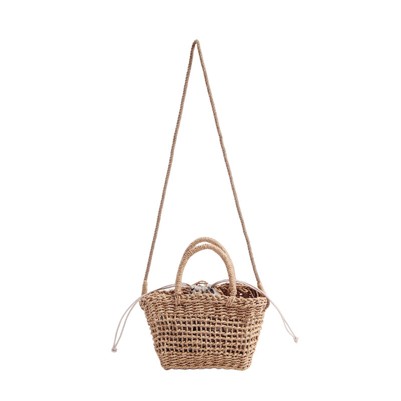 Handcrafted basket bag with detachable shoulder strap LoungeYard — product view 1