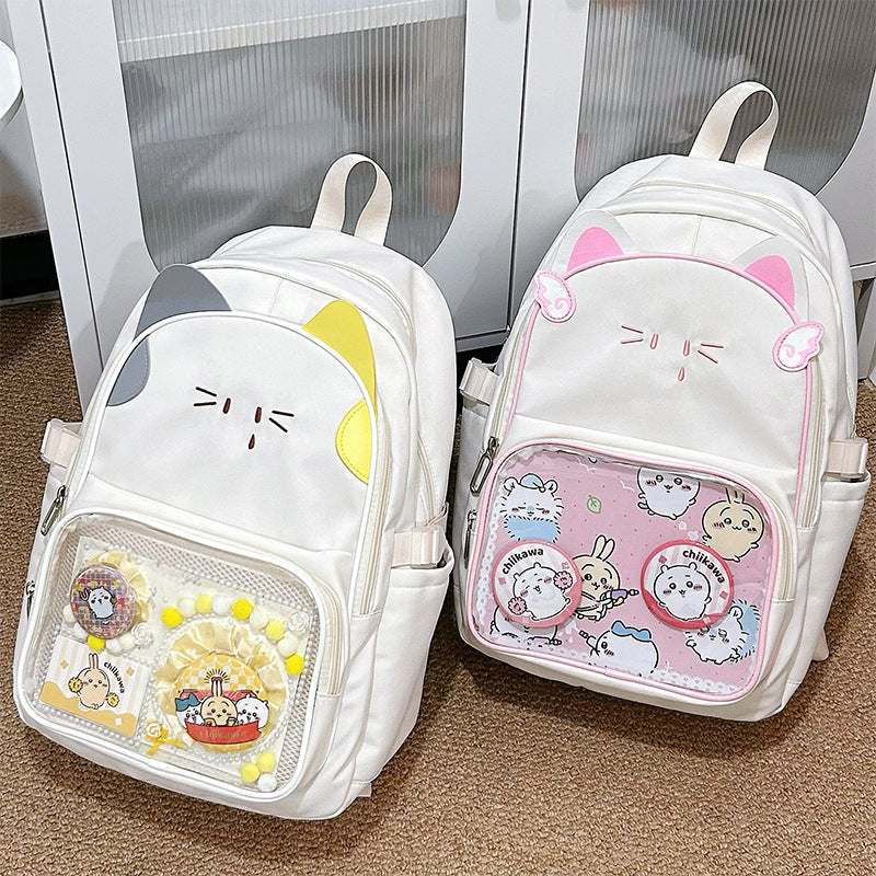 Playful Cat-Ear Graphic Backpack LoungeYard — product view 4