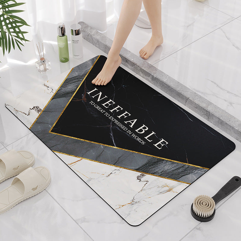Elegant Marble Design Bathroom Mat LoungeYard — product view 4