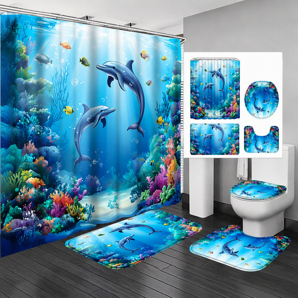 Marine Themed Bathroom Set Bowlift — product view 1