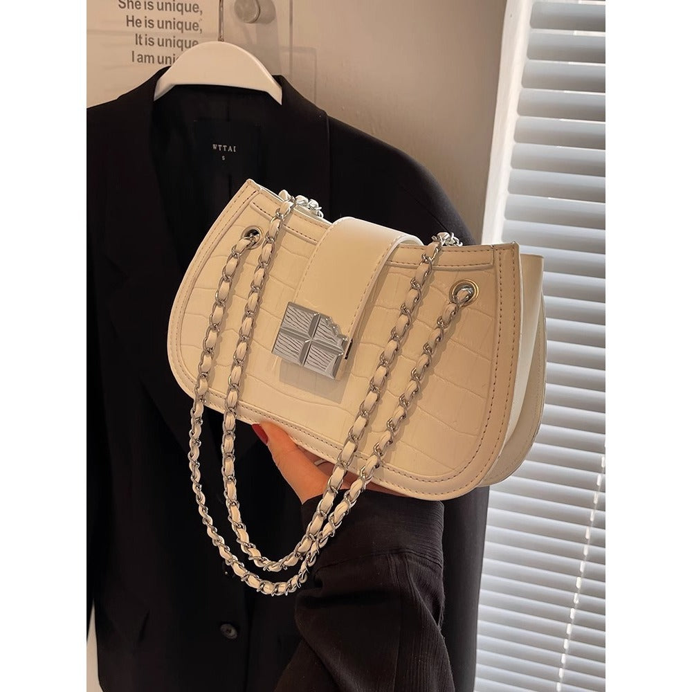 Crocodile-Embossed Evening Handbag LoungeYard — product view 1