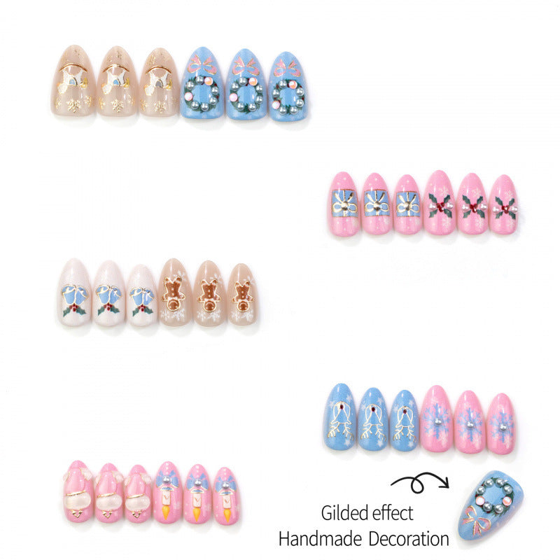 Holiday-Themed 3D Decorative Press-On Nail Set — product view 4