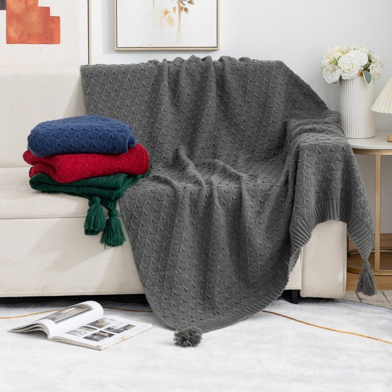 Cozy Knitted Throw Blanket — product view 1