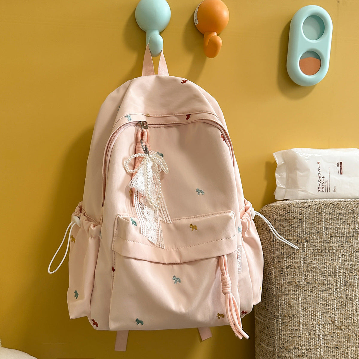 Fashionable Embroidered Backpack — product view 3