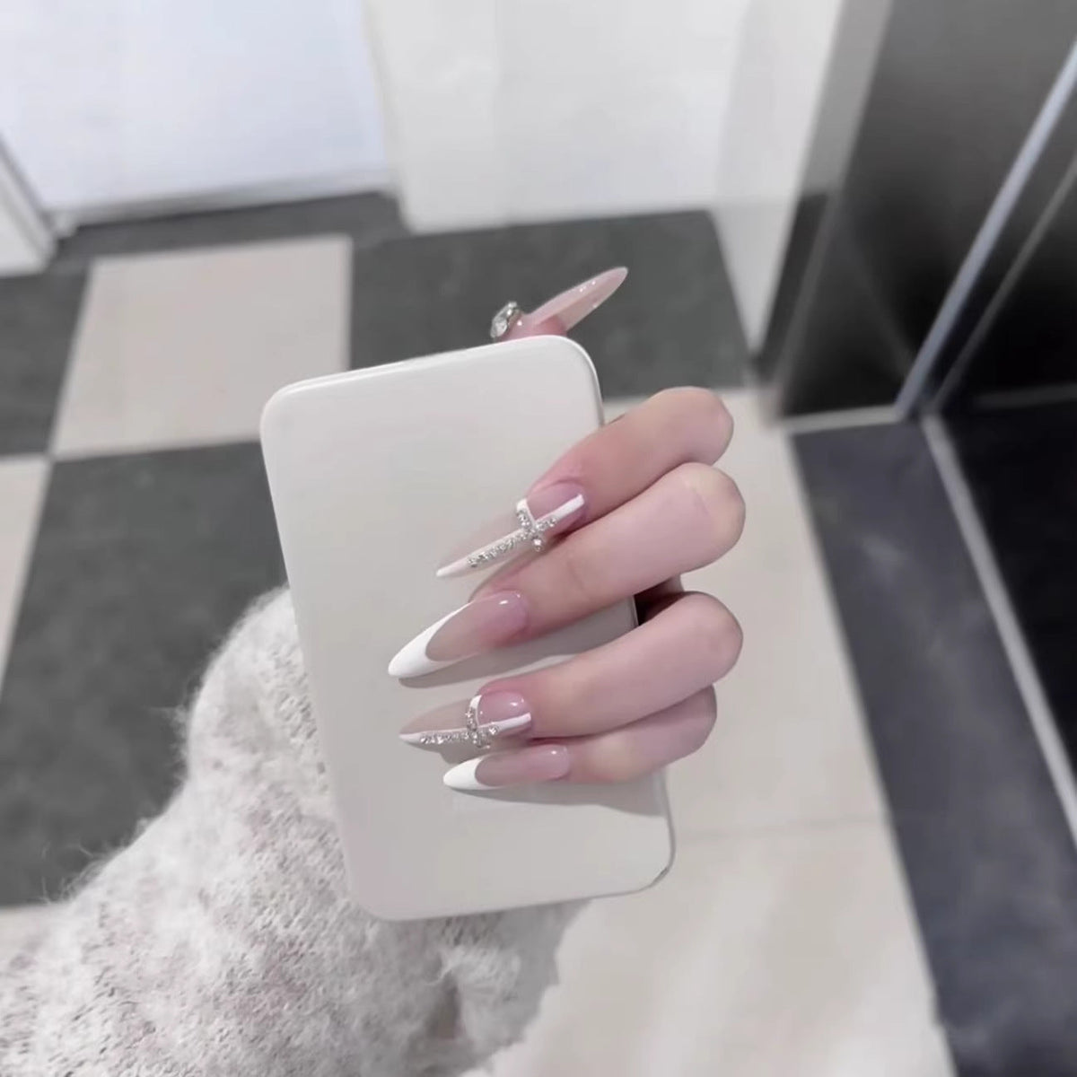 Luxury Rhinestone-Accented Stiletto Nail Extensions — product view 2