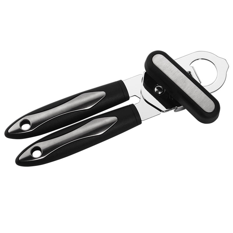 Ergonomic Stainless Steel Can and Bottle Opener Tool LoungeYard — product view 1