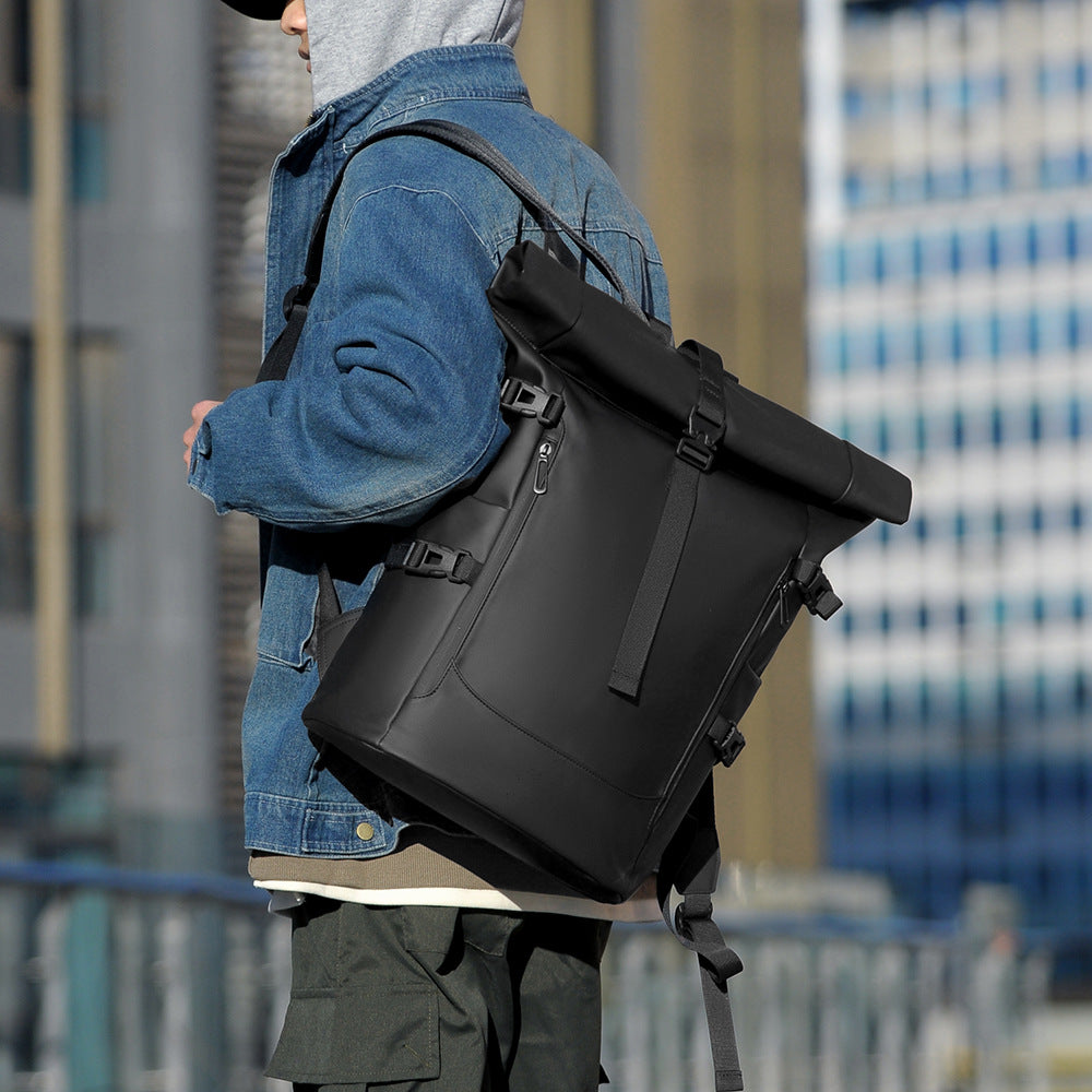 Waterproof Rolltop Backpack LoungeYard — product view 2